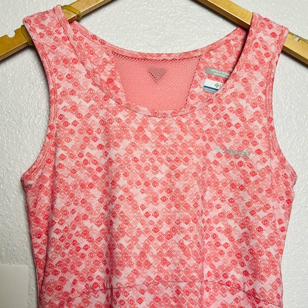 Columbia Pink Printed Omni Freeze UPF 50 Sleeveless Dress Small - Picture 3 of 8